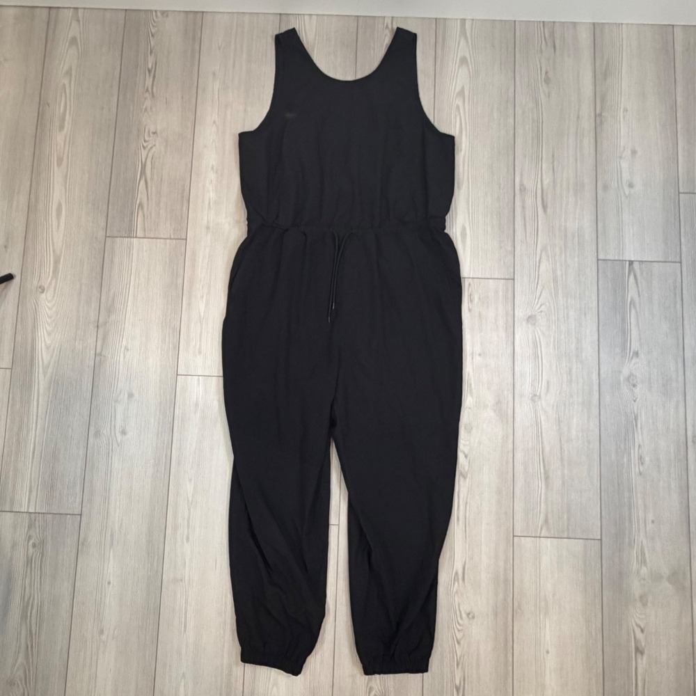 Old Navy StretchTech Quick Dry Sleeveless Jogger Jumpsuit Black XL